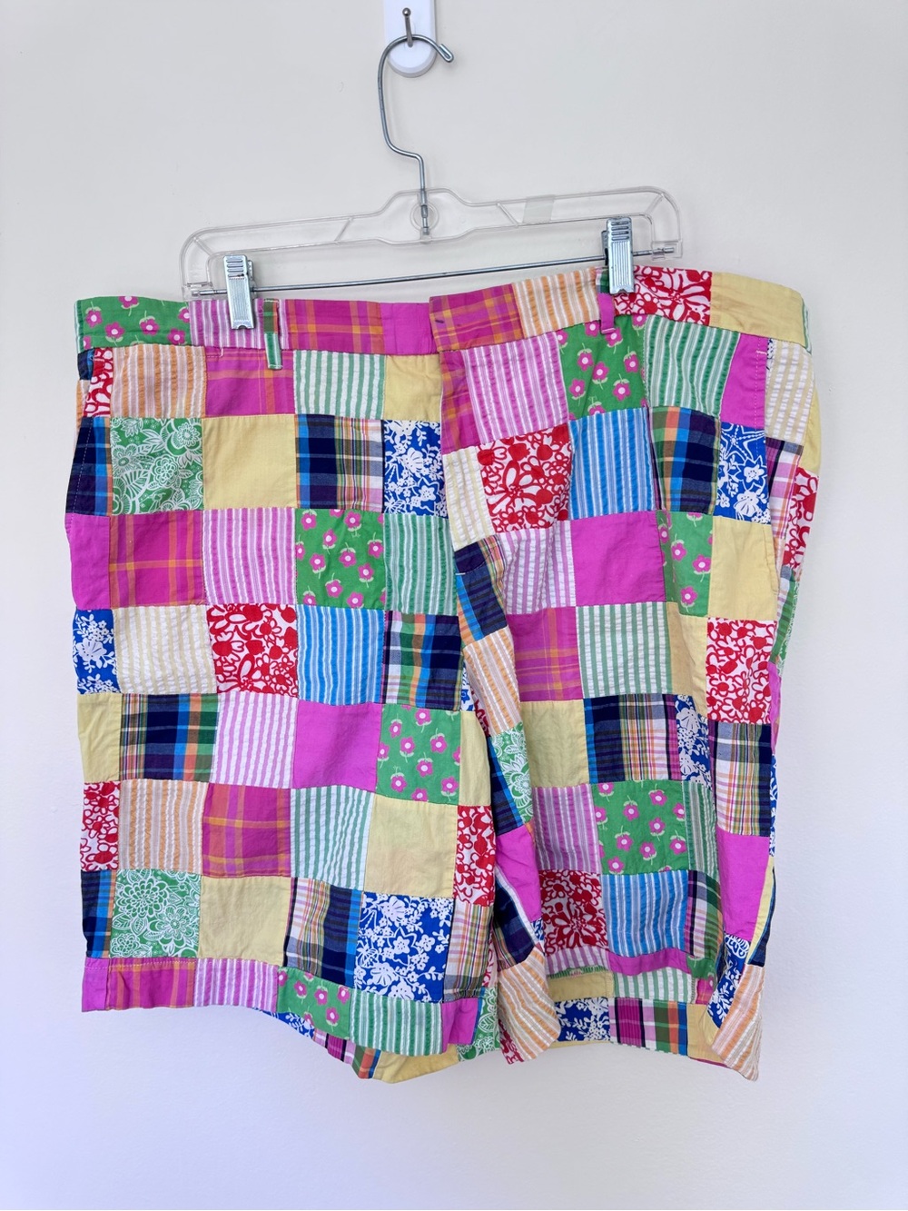 Lilly Pulitzer via Palm Beach Mens Patcheork Madras Shorts size 40